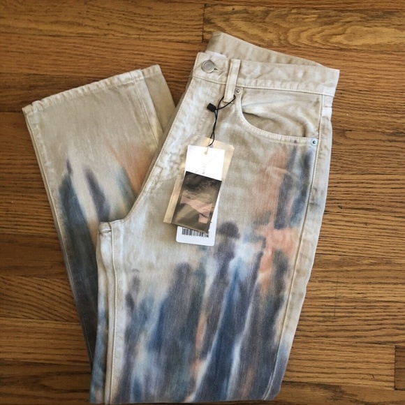 John Elliott Straight Leg Crop Jeans *  Volcano Dye - Picture 3 of 4